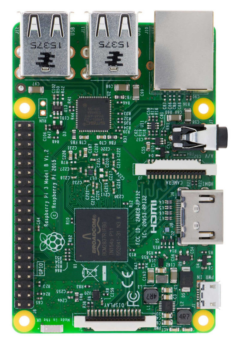 Raspberry Pi 3 Dessus