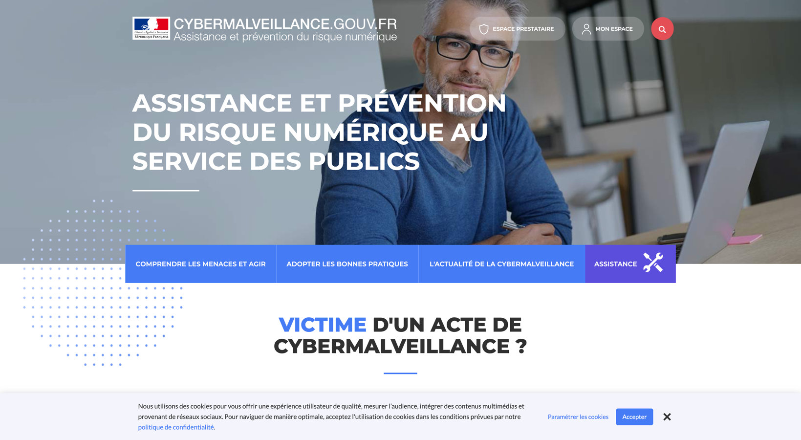 Capture d'Ecran - Cyber Malveillance Site Gouvernement